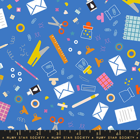 Salutations Office Supplies in Lapis RS1091 14 - Ruby Star Society Sold by the Half Yard